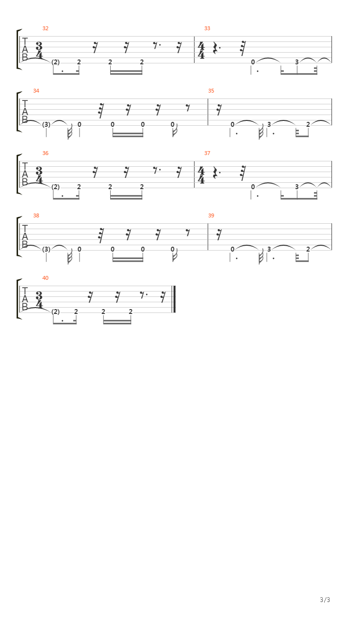 Beta吉他谱