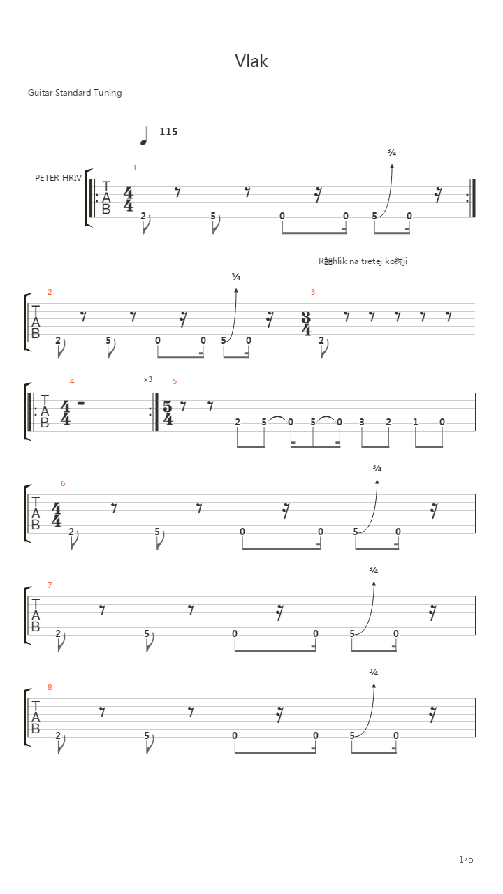 Vlak吉他谱