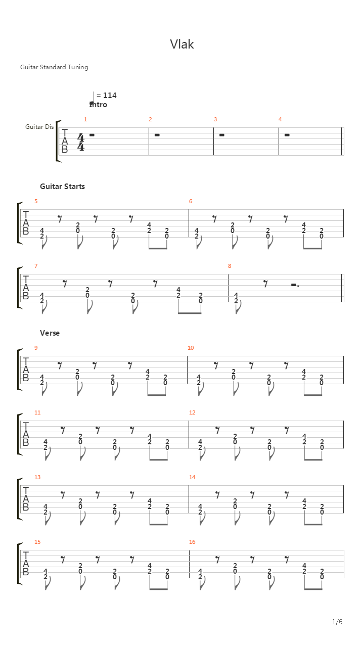 Vlak吉他谱