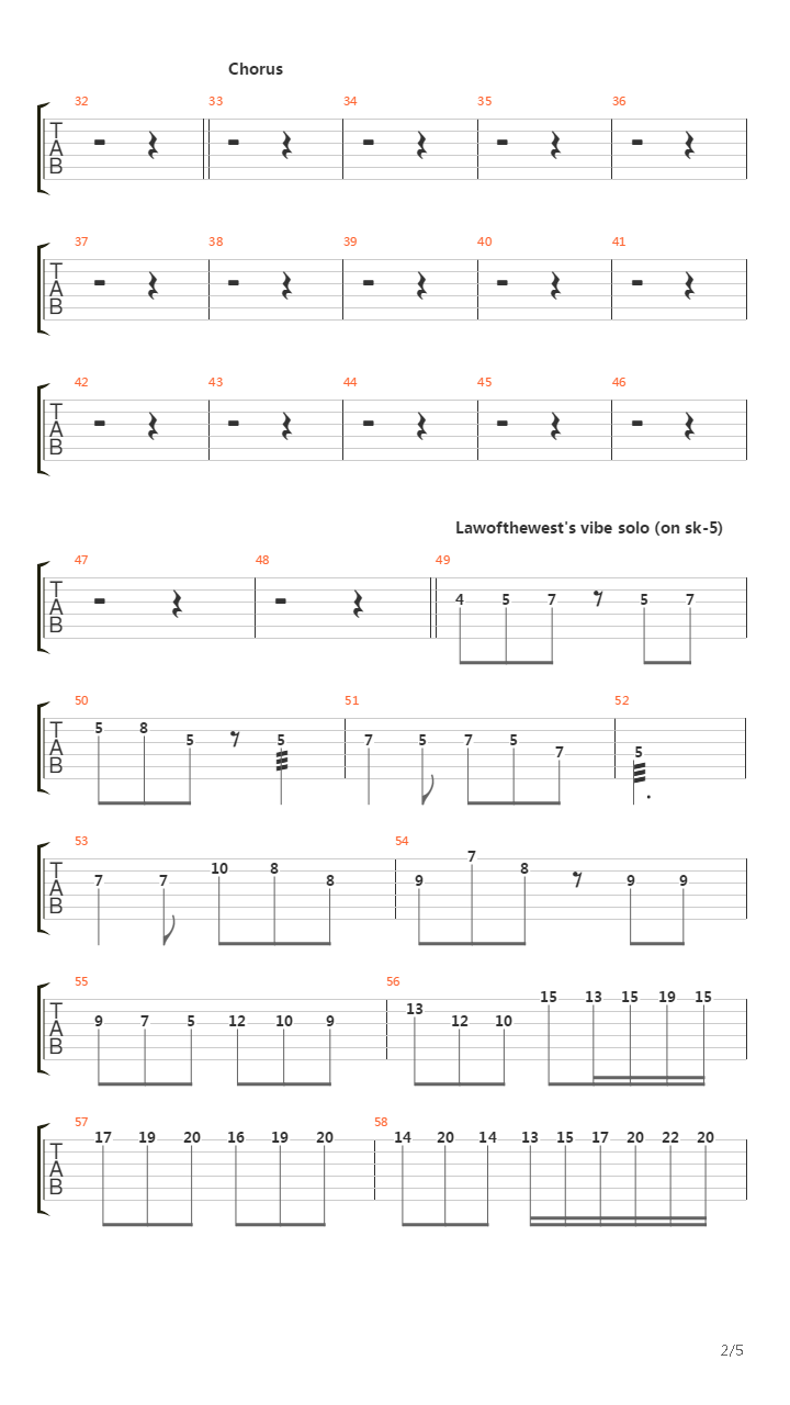 Lawofthewest In A Test Tube吉他谱