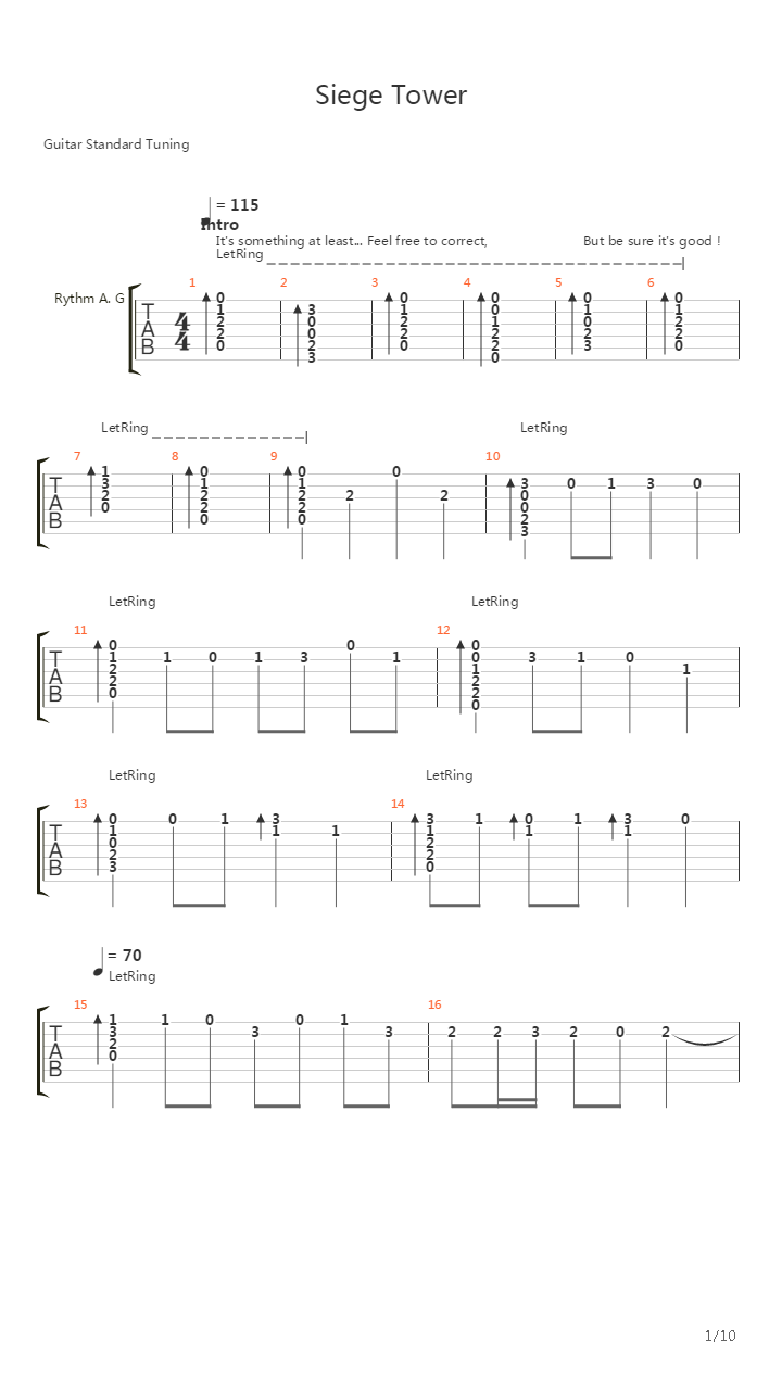 Siege Tower吉他谱