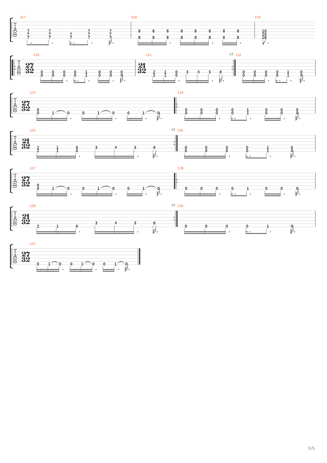 4x4吉他谱