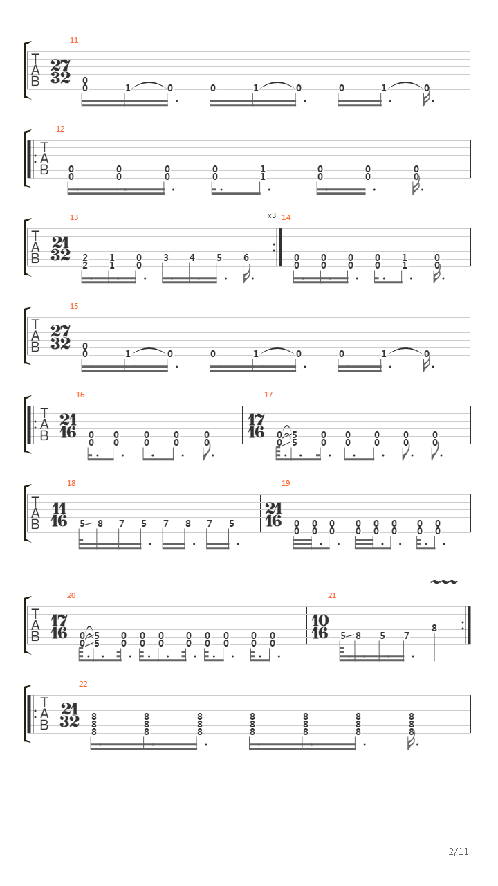 4x4吉他谱