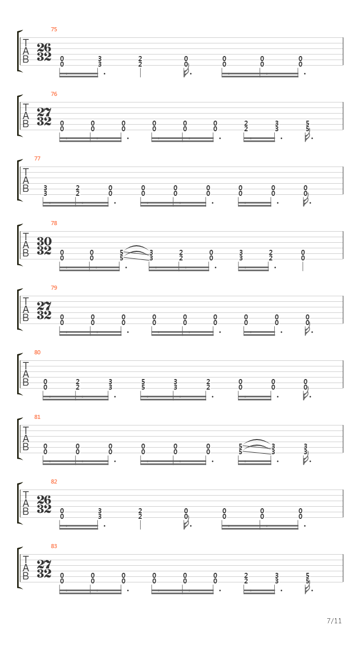 4x4吉他谱