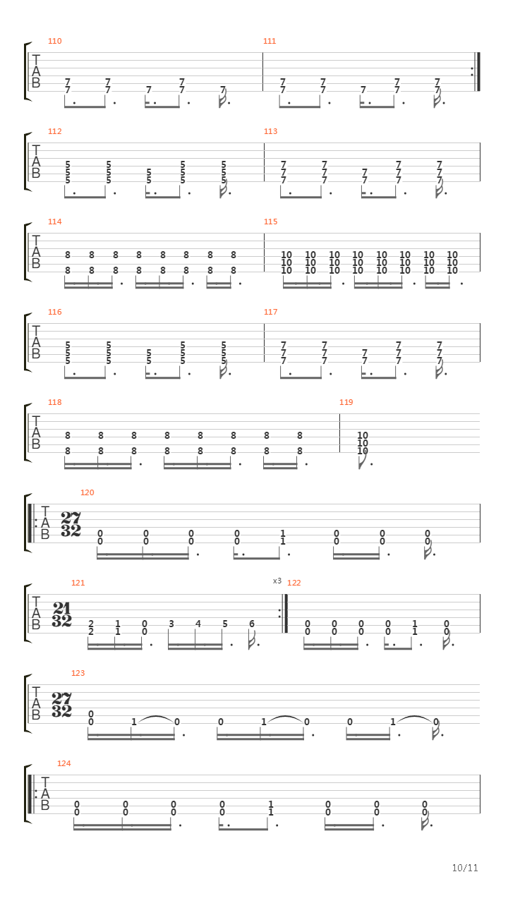 4x4吉他谱