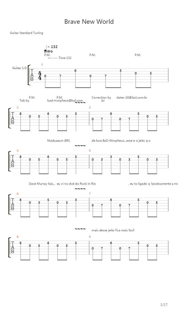 Brave New World吉他谱