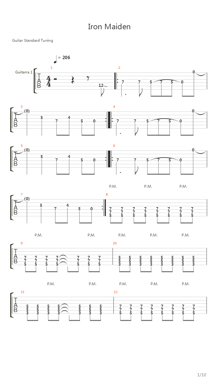 Iron Maiden吉他谱
