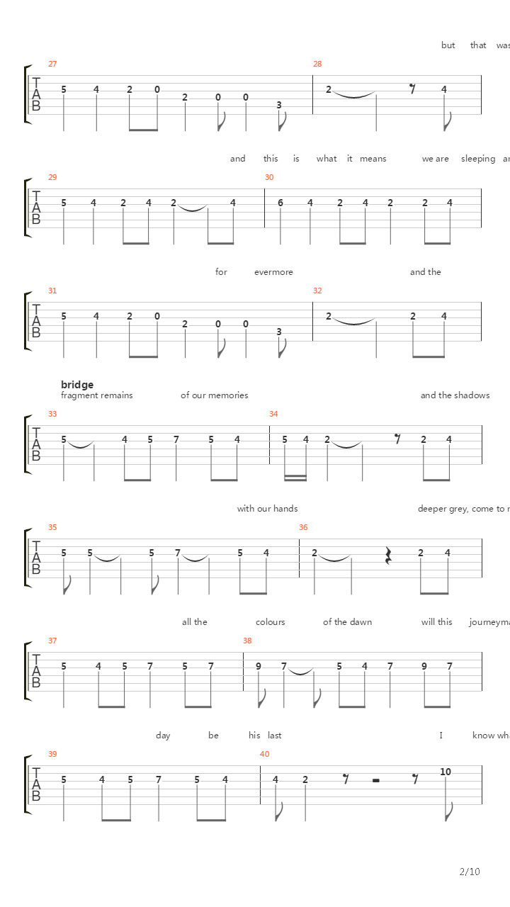 Journeyman吉他谱