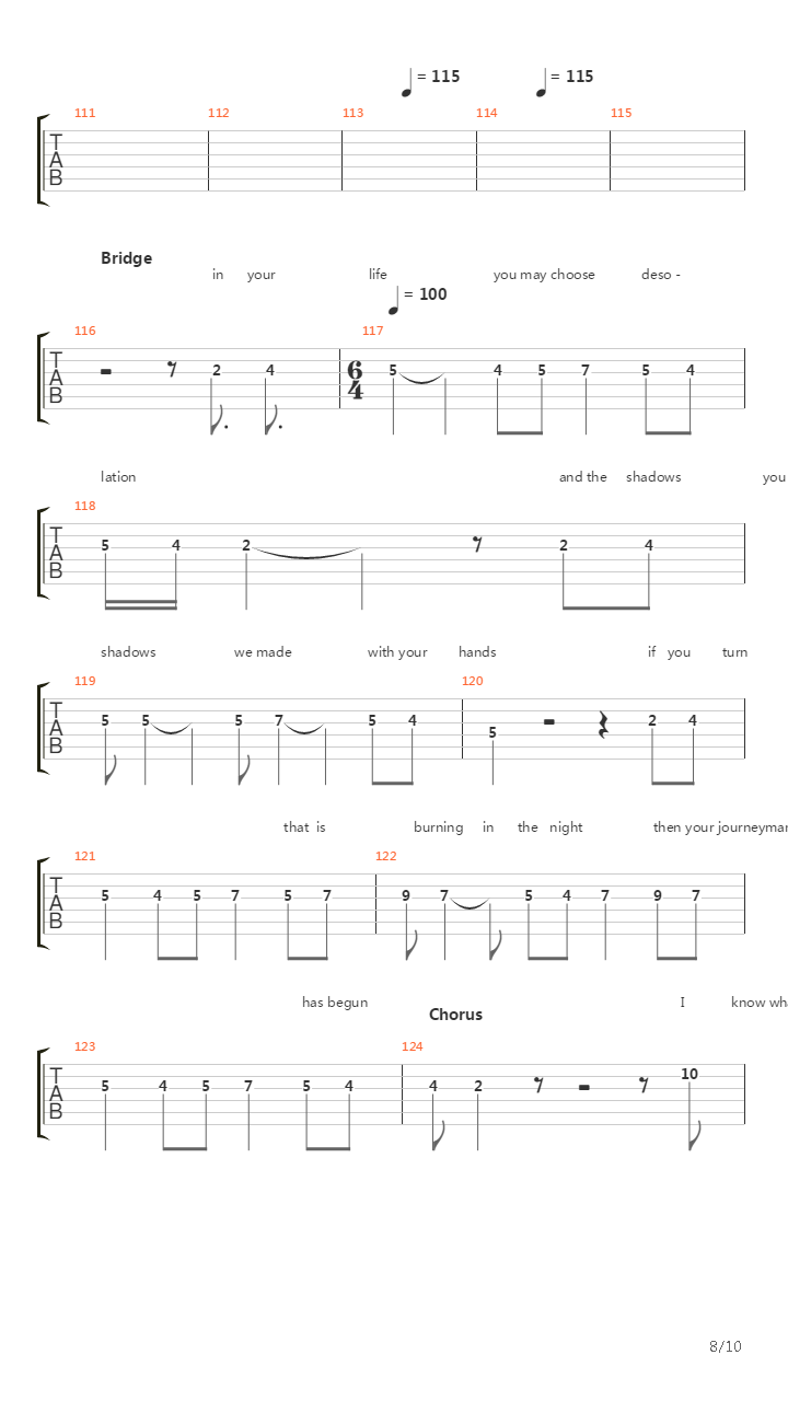 Journeyman吉他谱