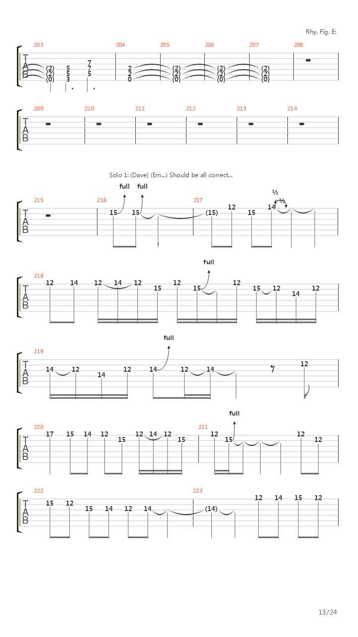 Paschendale吉他谱