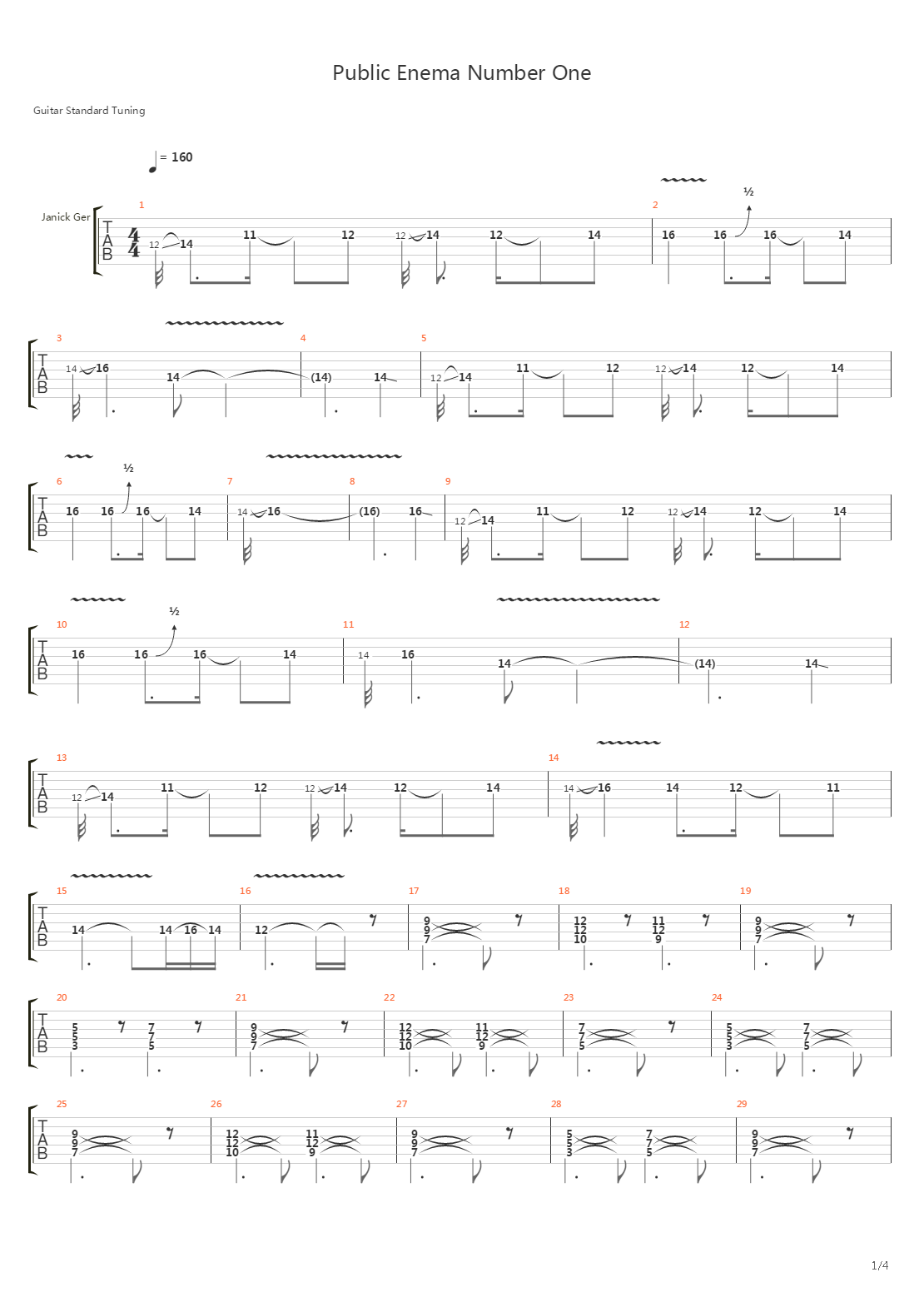 Public Enema Number One吉他谱