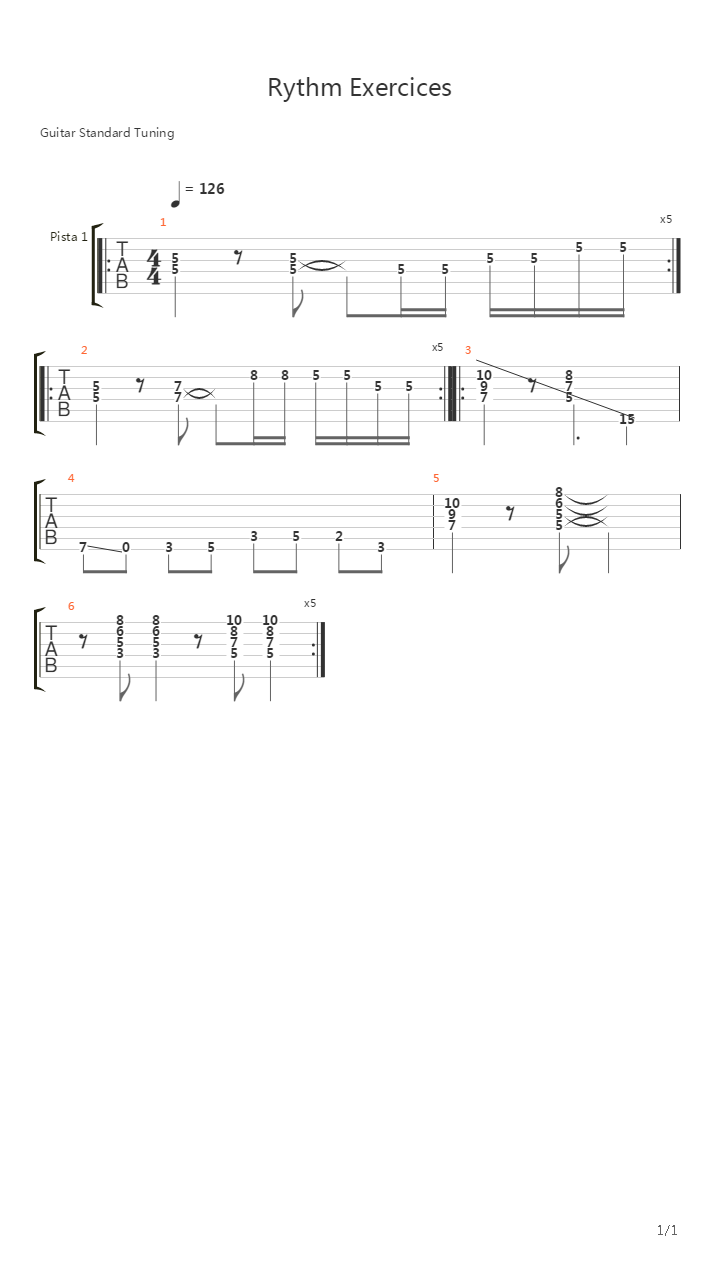 Exercice1吉他谱