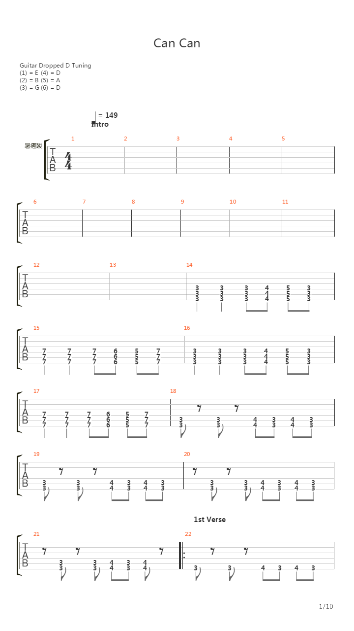 Can Can吉他谱