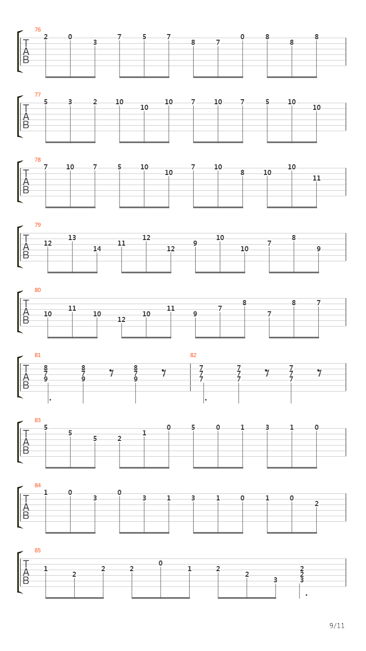 Gigue En Mi吉他谱