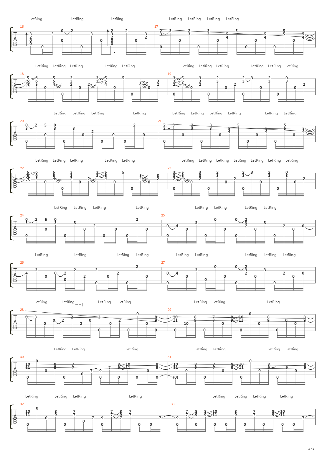 Embryonic Journey吉他谱