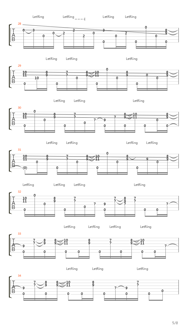 Embryonic Journey吉他谱