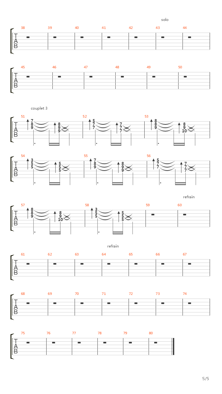 Des Mots Qui Resonnent吉他谱