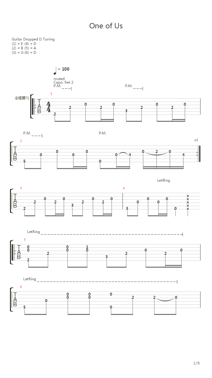 One of Us (fingerstyle version by Ulli Boegershausen )吉他谱