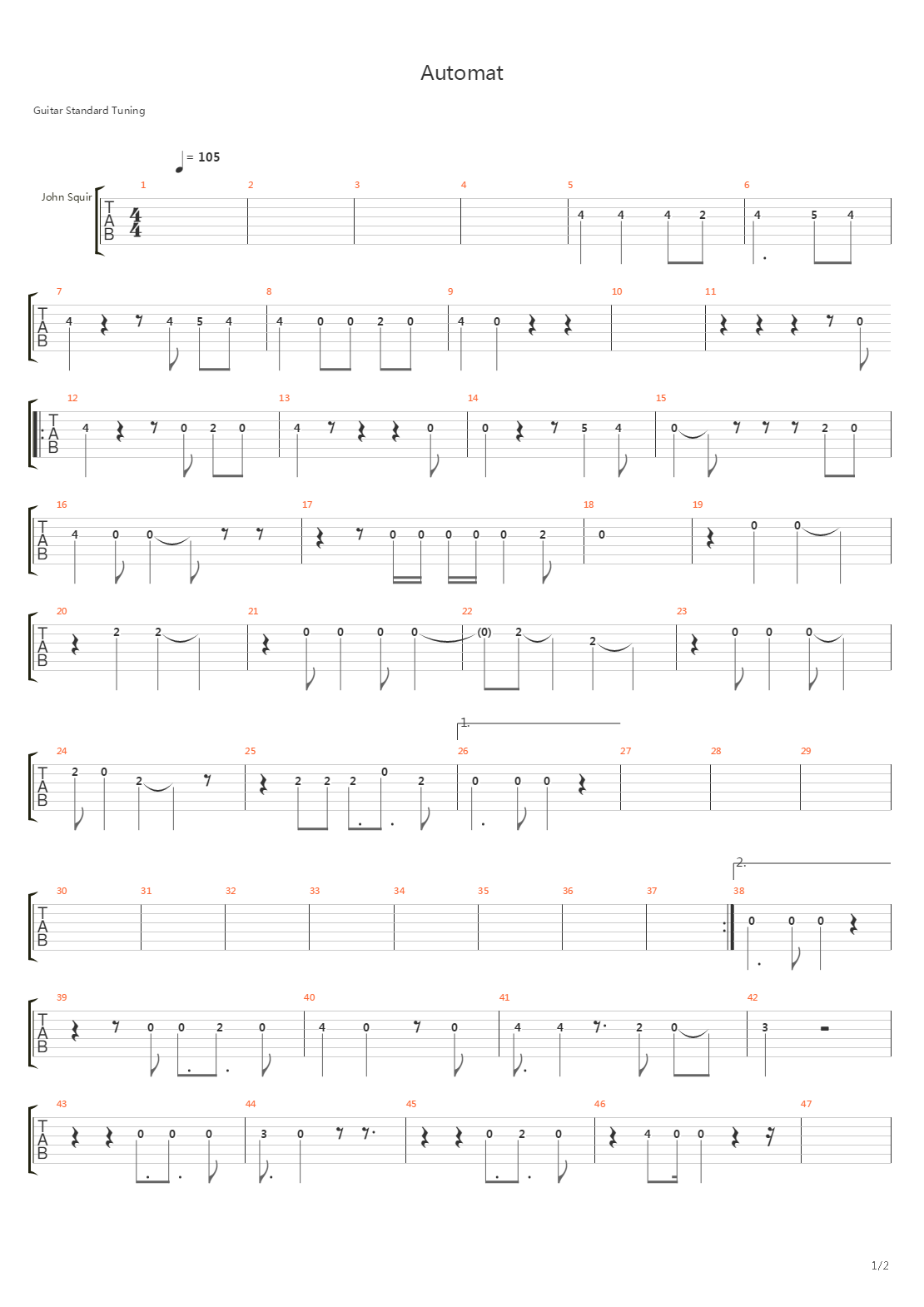 Automat吉他谱