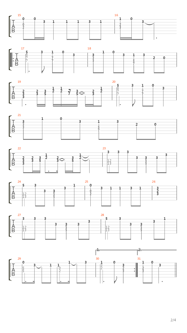 Lambada吉他谱