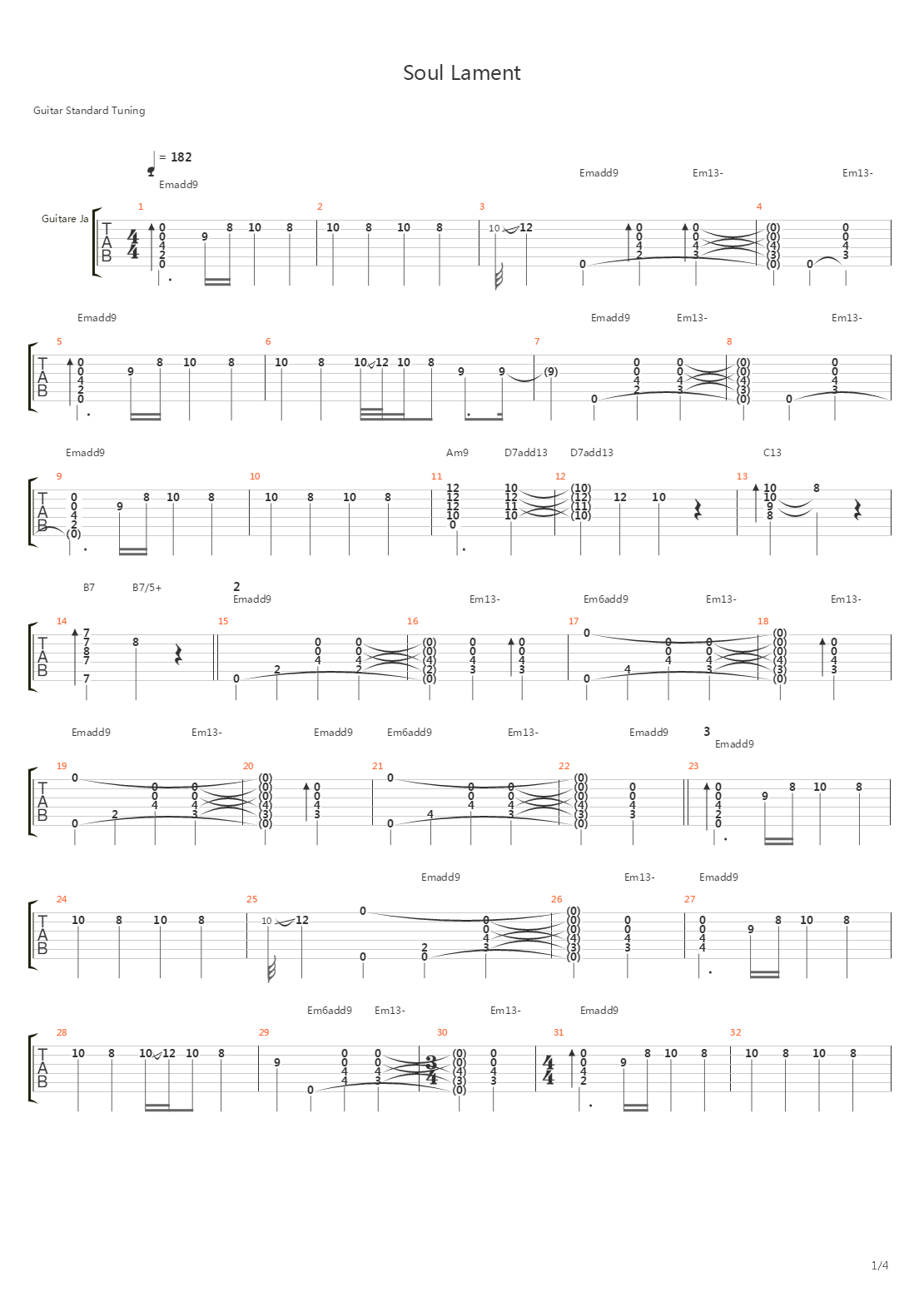 Soul Lament吉他谱