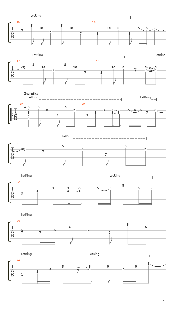 Wciaz Bardziej Obcy吉他谱
