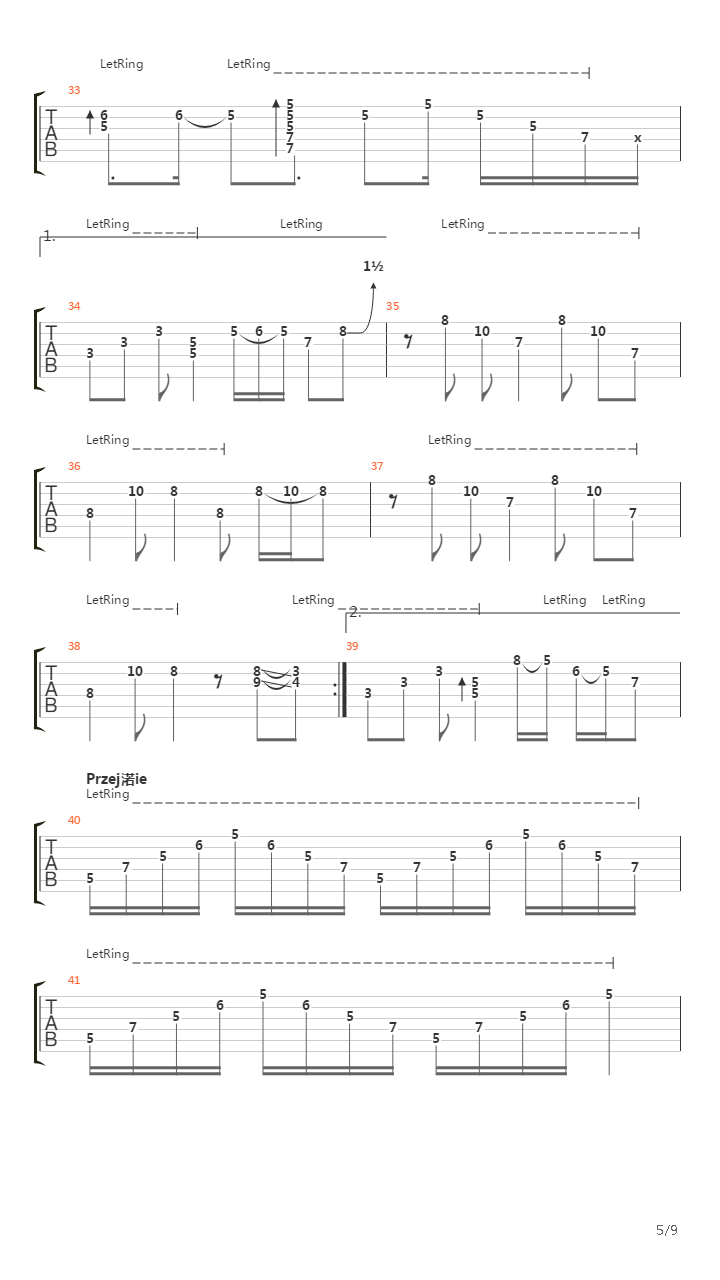 Wciaz Bardziej Obcy吉他谱