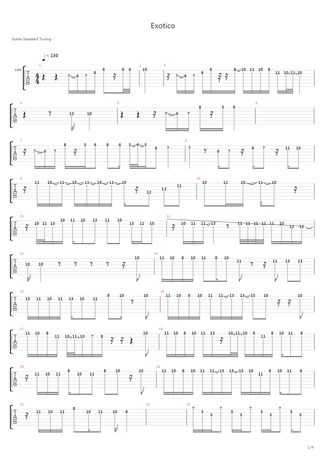 Exotico吉他谱