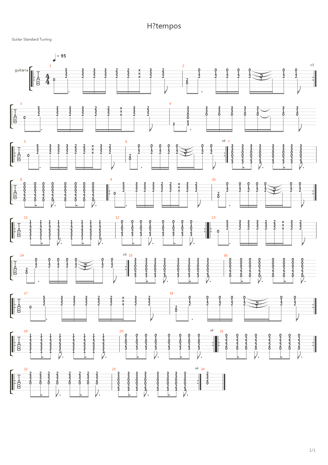 Tempos Original吉他谱