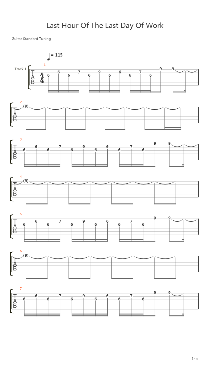 Last Hour Of The Last Day Of Work吉他谱