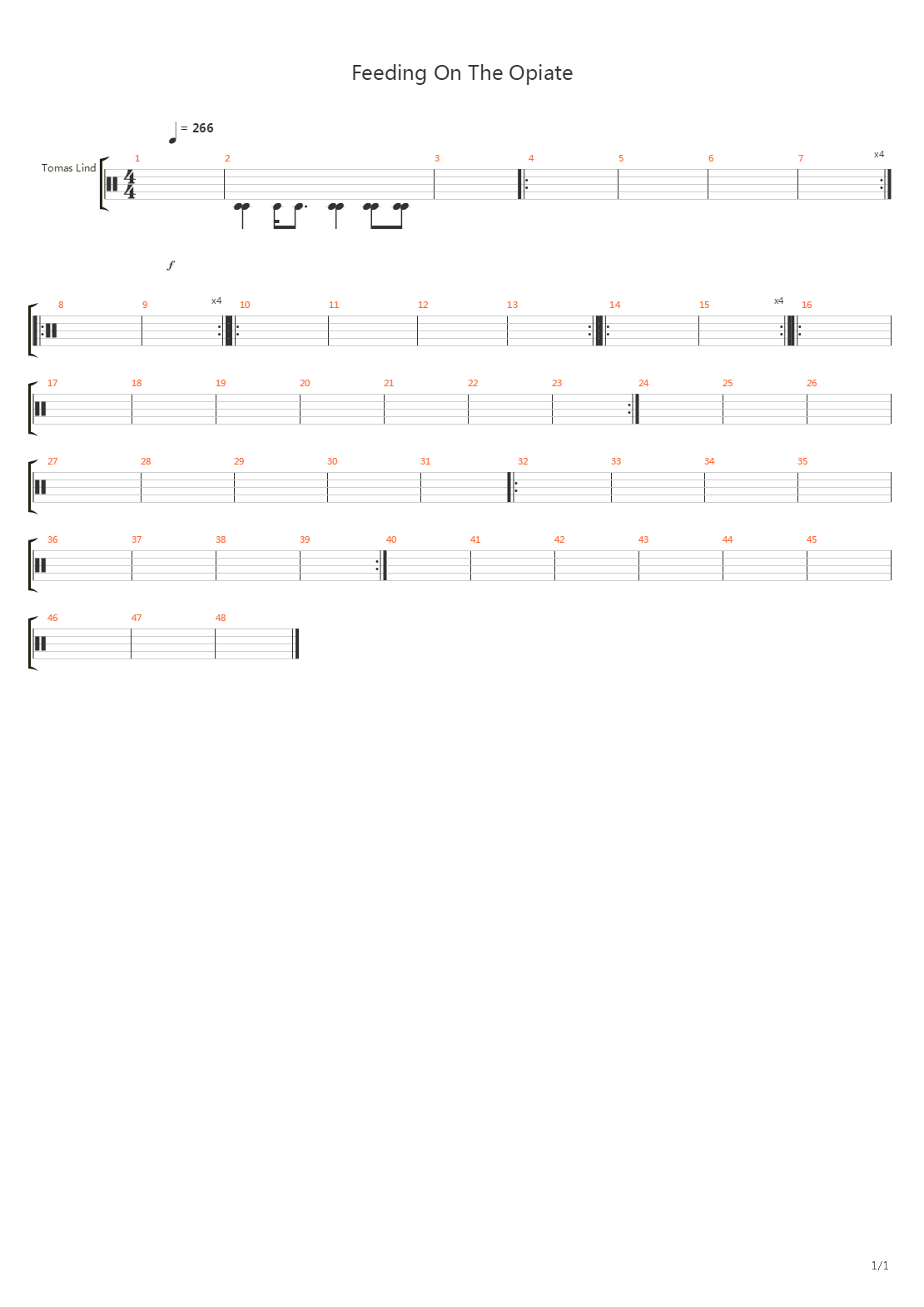 Feeding On The Opiate吉他谱