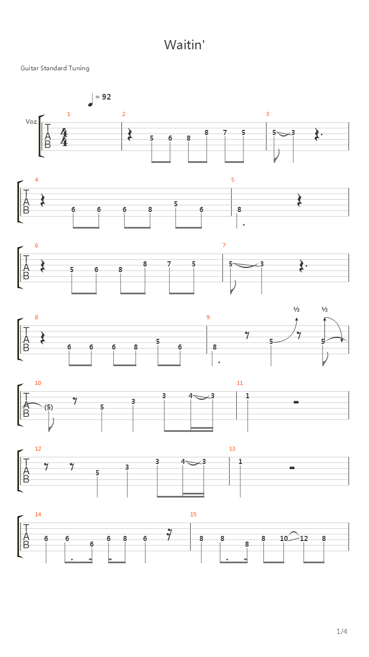 Waiting' For Your Love吉他谱