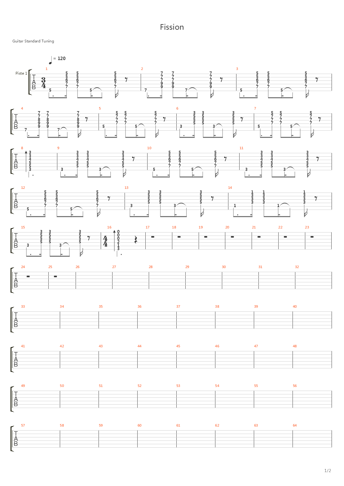 Fission吉他谱