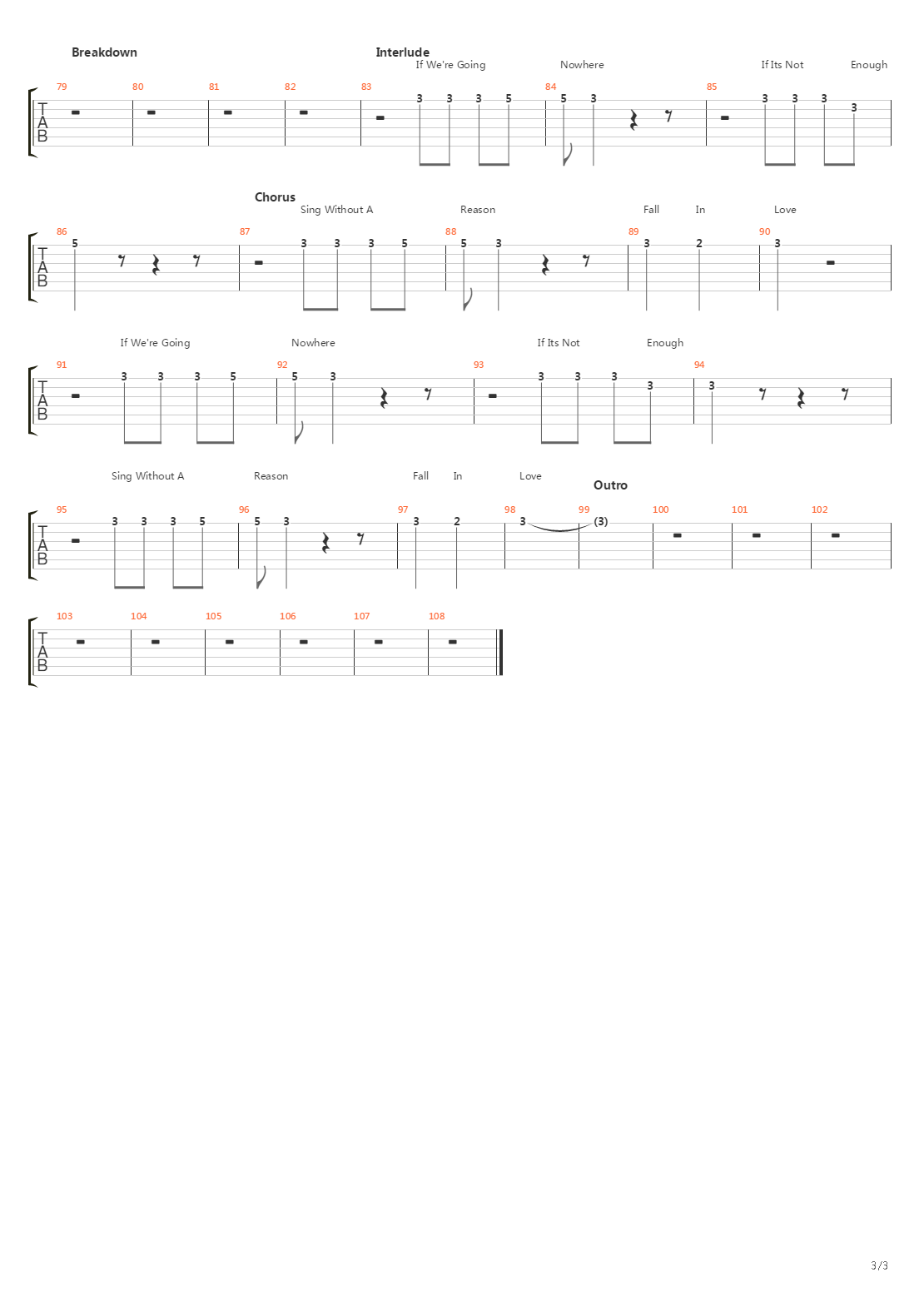 Last Train Home吉他谱