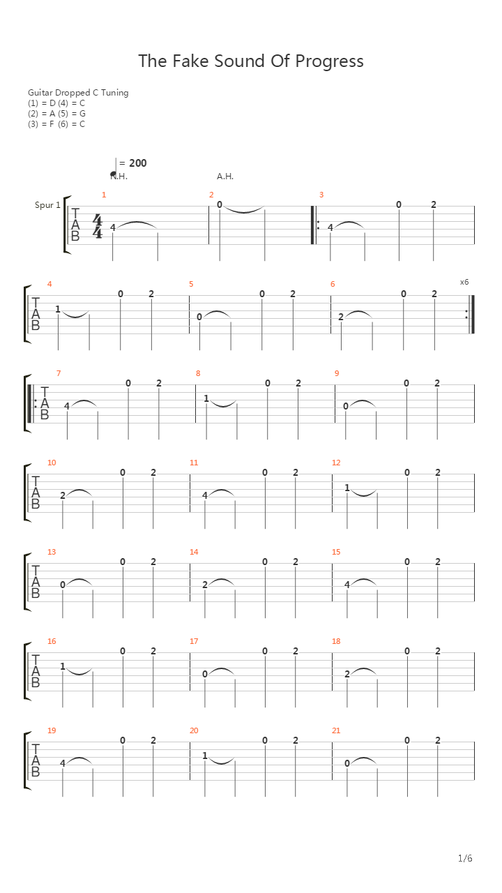 The Fake Sound of Progress吉他谱