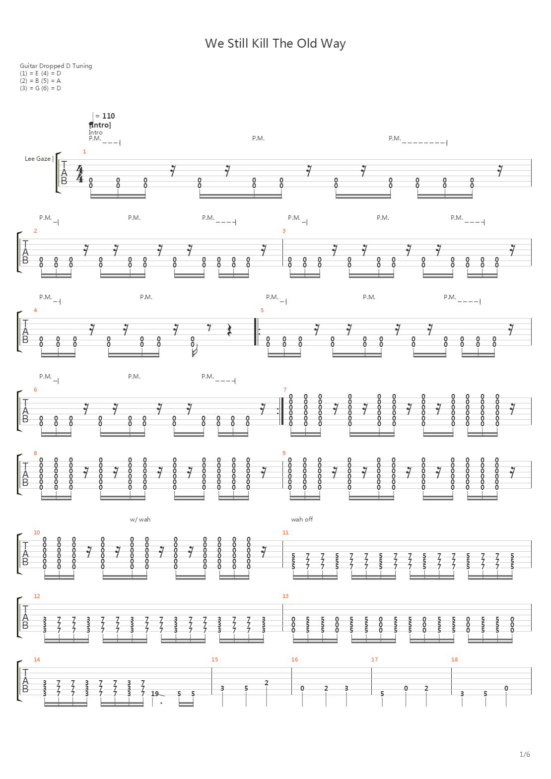We Still Kill The Old Way吉他谱