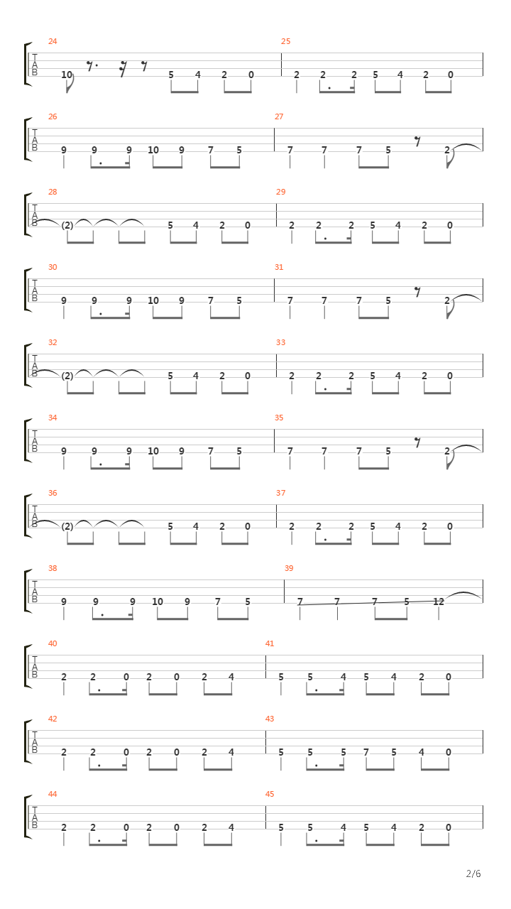 Время X吉他谱