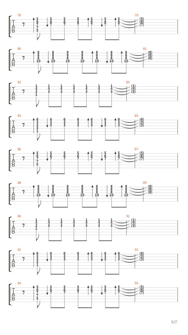 Ten Paz吉他谱
