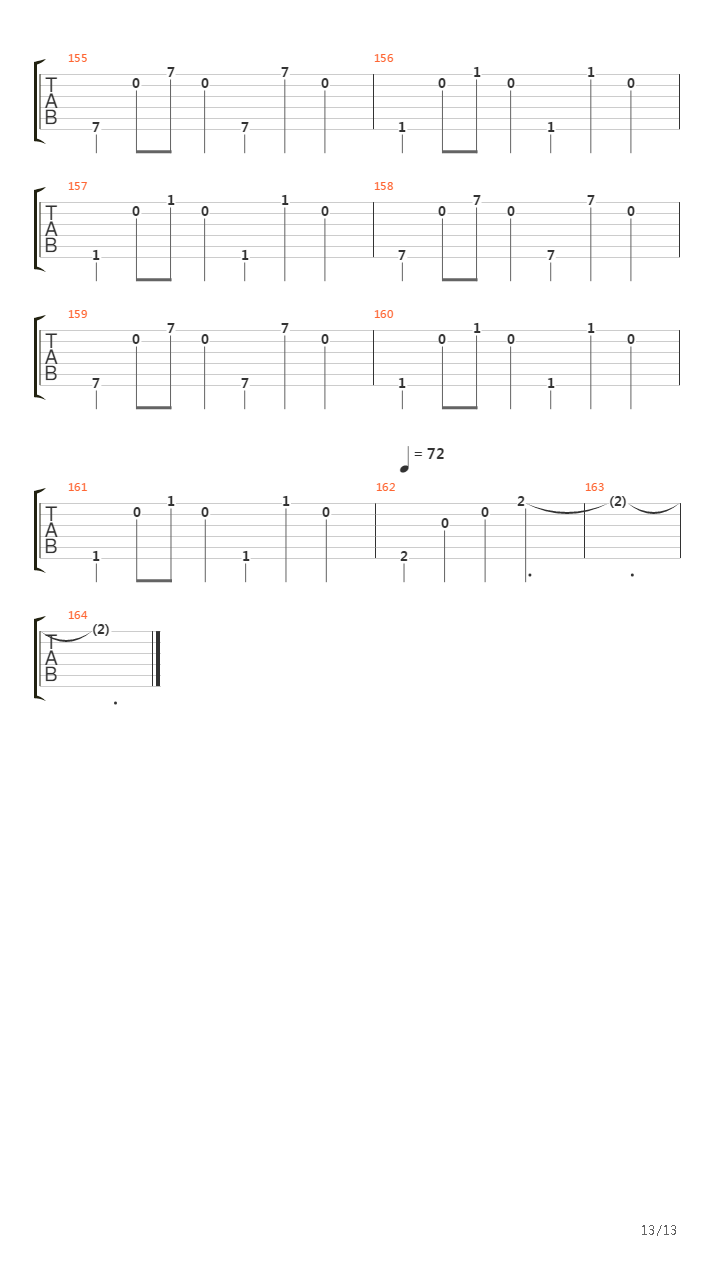 The Remnants And The Ruins吉他谱
