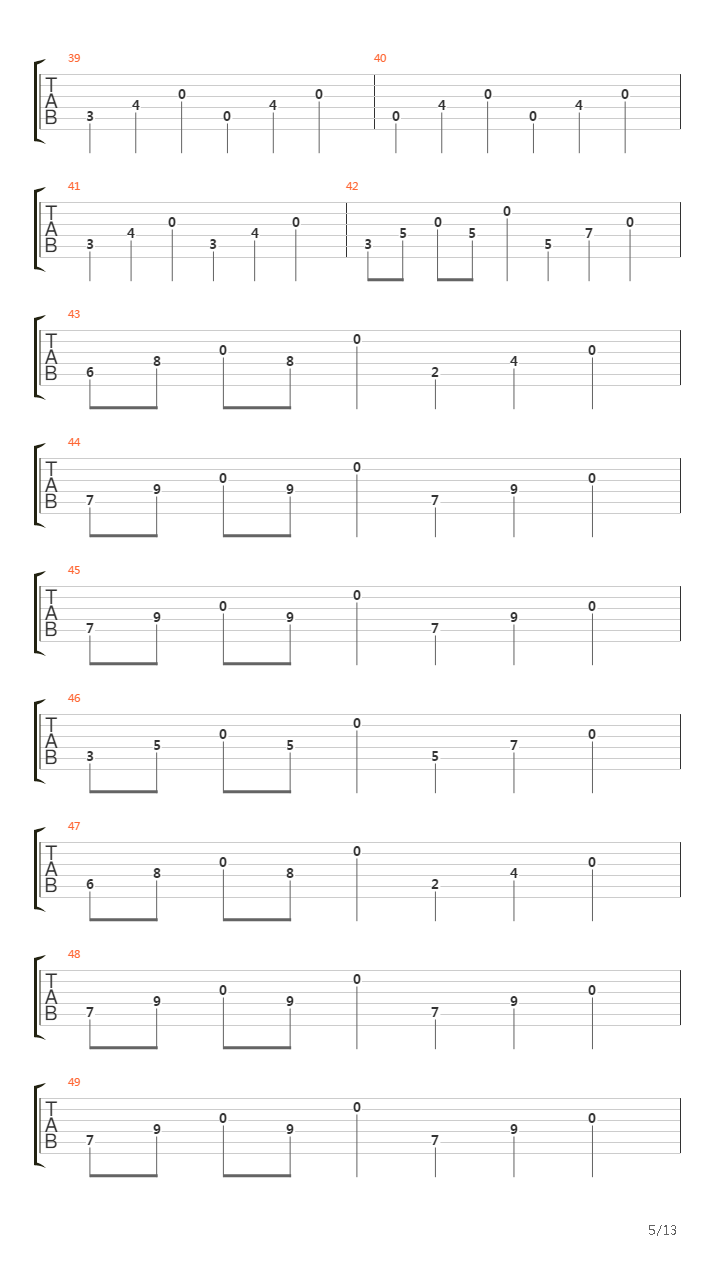 The Remnants And The Ruins吉他谱