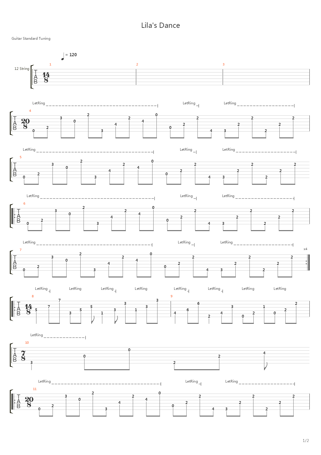 Lila's Dance吉他谱