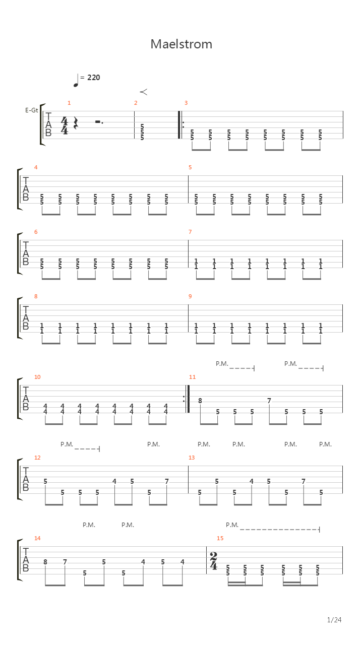 Maelstrom吉他谱