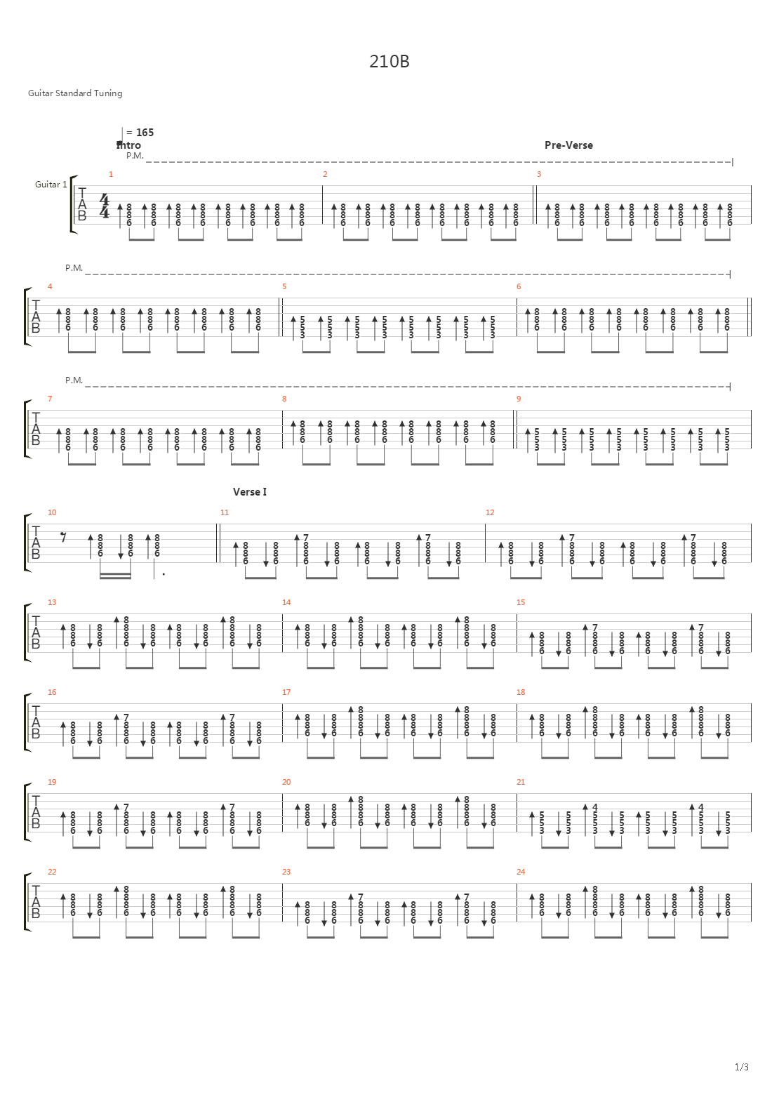 210B吉他谱