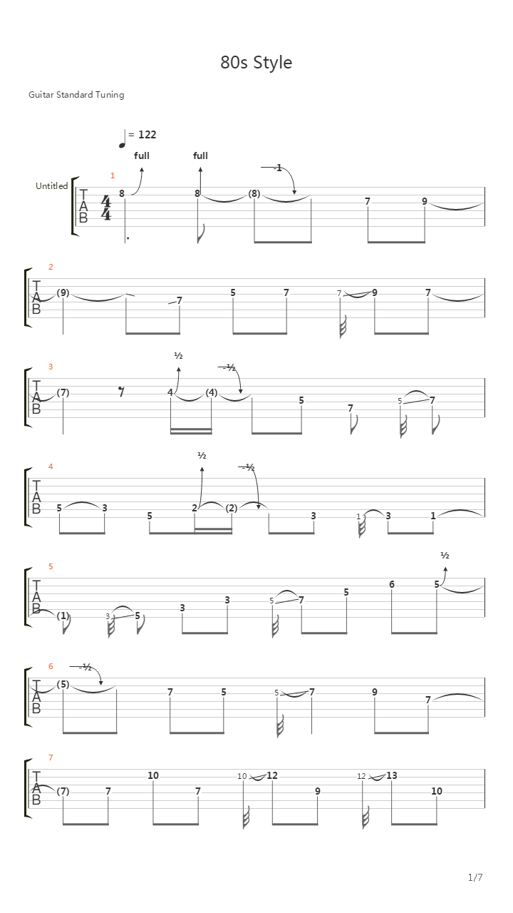 80's Style吉他谱