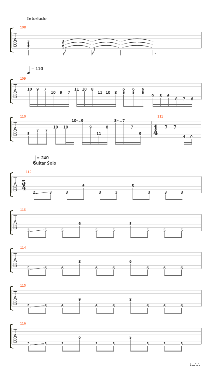 Endless Vortex Towards Erasing Destiny吉他谱