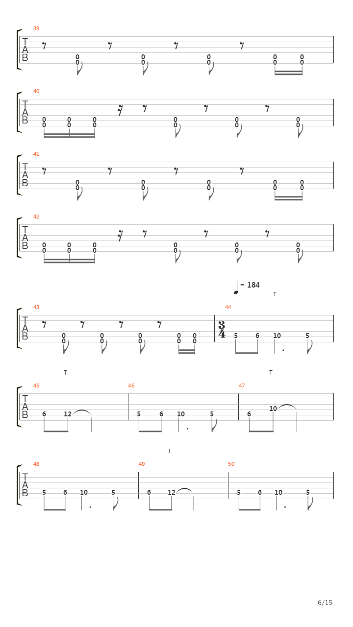 Endless Vortex Towards Erasing Destiny吉他谱