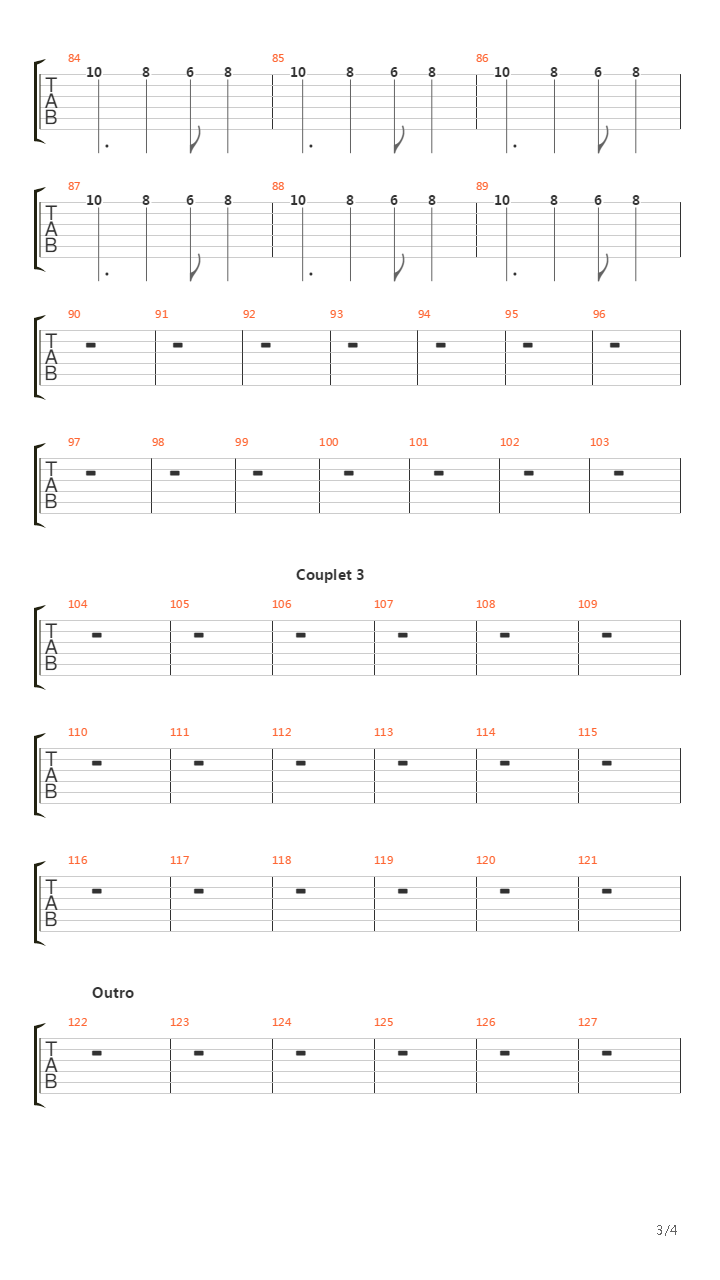 P4吉他谱