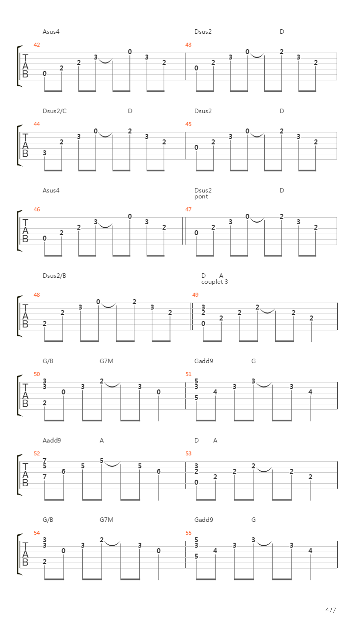 Bille De Verre吉他谱