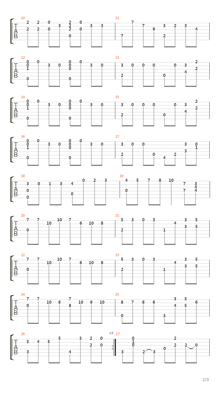 La chanson du jongleur吉他谱