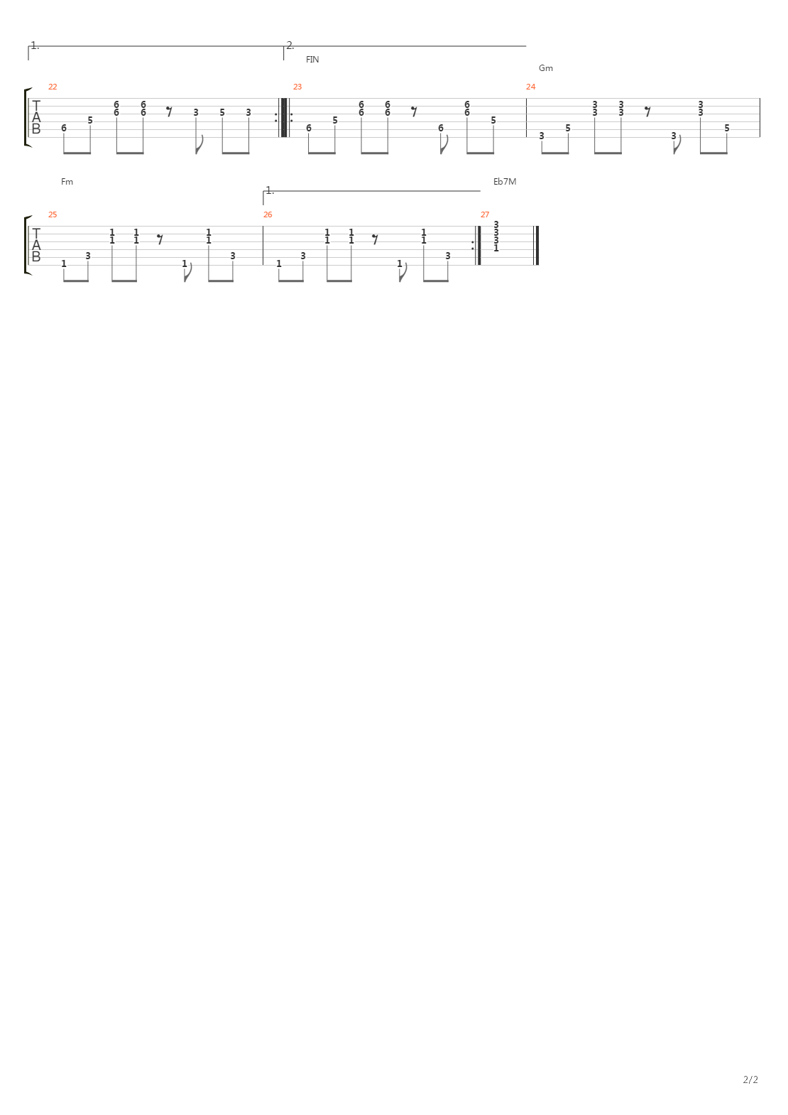 Passer Ma Route吉他谱